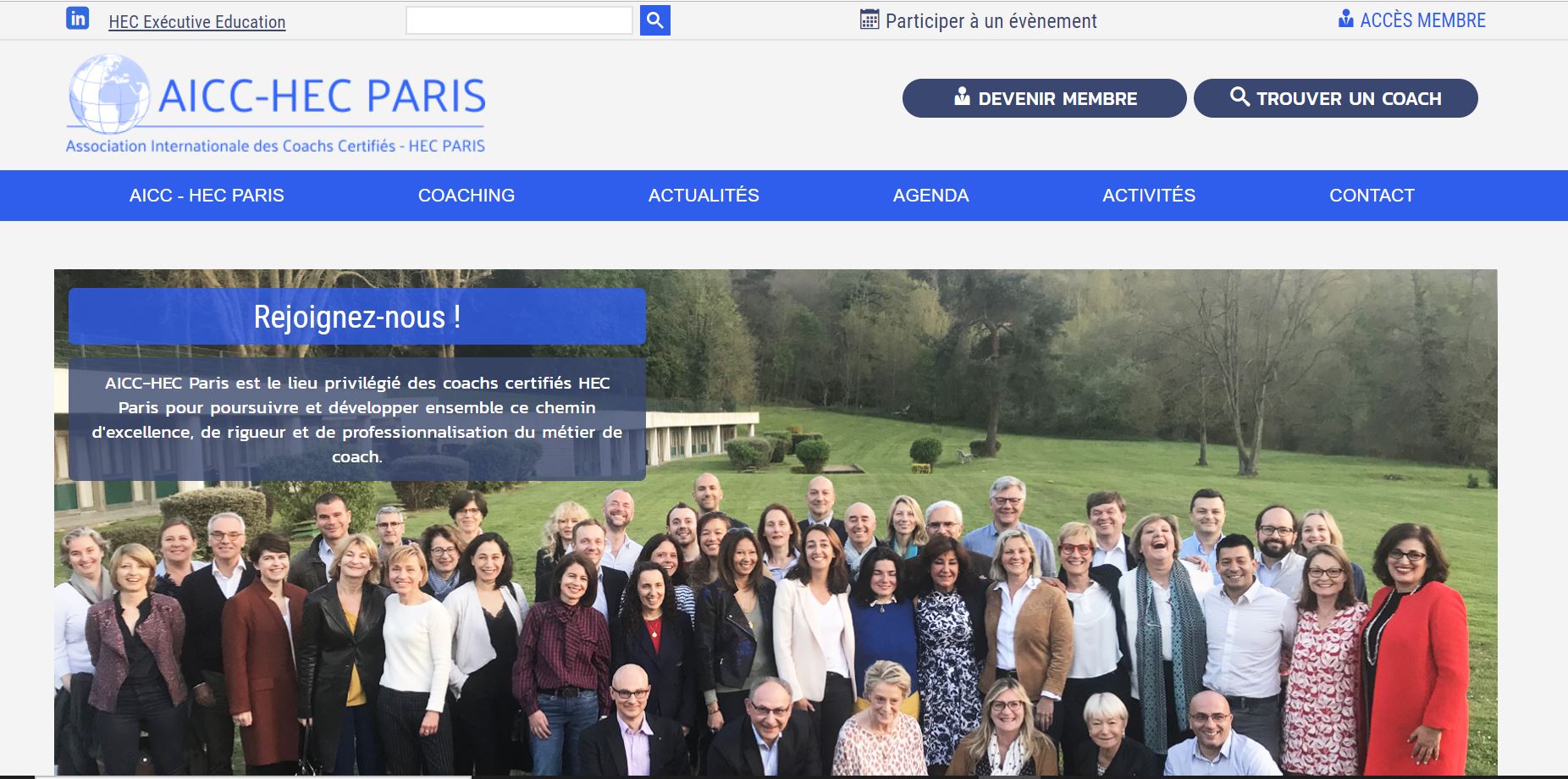 AICC HEC Paris - Annonce de la mise en ligne de notre nouveau site WEB !